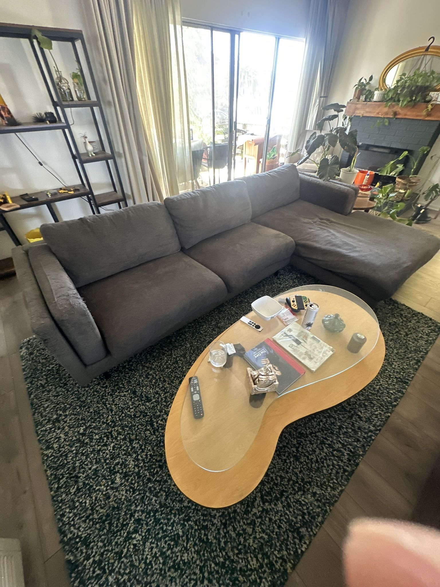 Living Spaces Aquarius II Grey Sectional