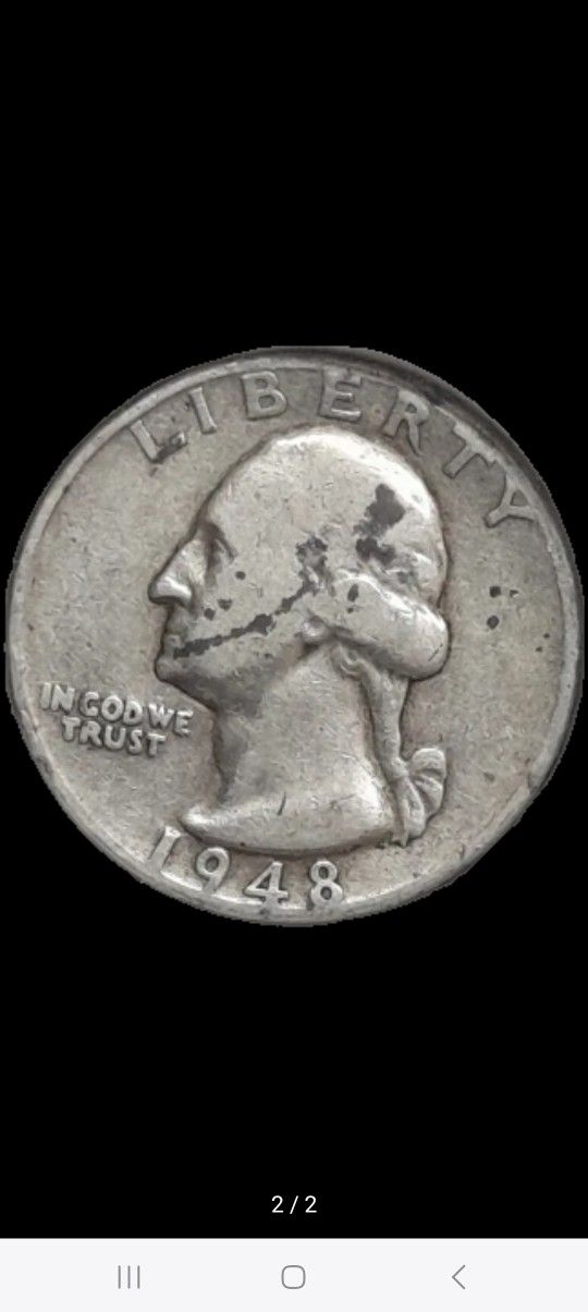 Usa 25 Cents Washington Quarter 1948