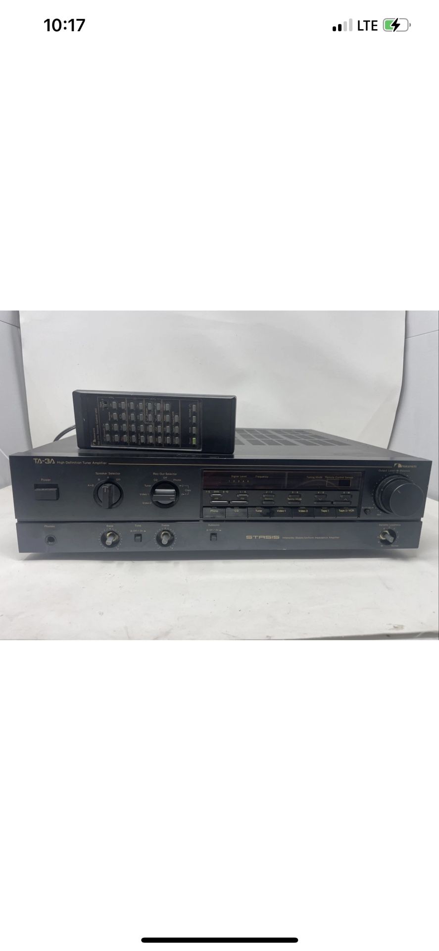 Nakamichi TA-3A Stasis High Definition Tuner Amplifier Receiver W/ Remote. Check