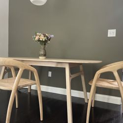 STOWED “BETTE” DINING CHAIRS (2) ACTUAL WOOD