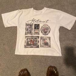 WHITE STATEMENT OF MIND T-SHIRT (SIZE MEDIUM MENS)