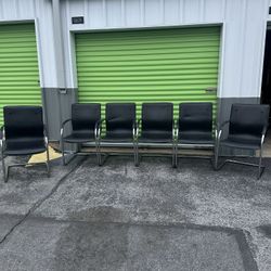 Set Of 6 BOSS OFFICE PRODUCTS Office Waiting Room Dining Chairs