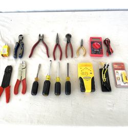 Like New (Klein Tools) Electrician, Hand Tools & digital clamp, meter with stud finder