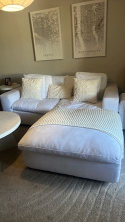 White cloud couch and chair