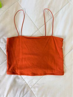 Burnt orange spaghetti strap top!