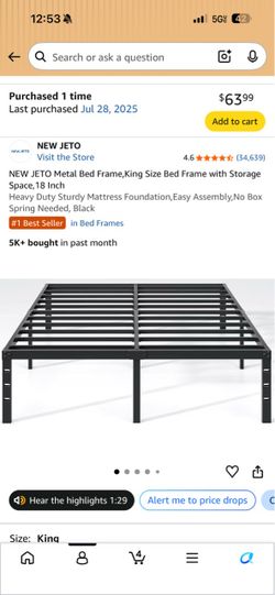 King Size Lifted Frame