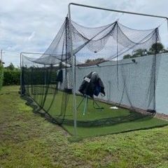 Baseball Backyard Batting Cage, L-Shaped Screen