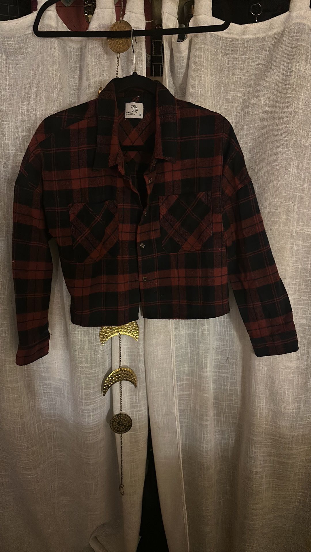 Ladies cropped flannel