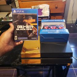 Gold & Black Sony Playstation 4  PS4 500GB. & 1 Controller with New Call of duty Black ops 6 Game $175. Available 1000GB 2000GB or jailbreak