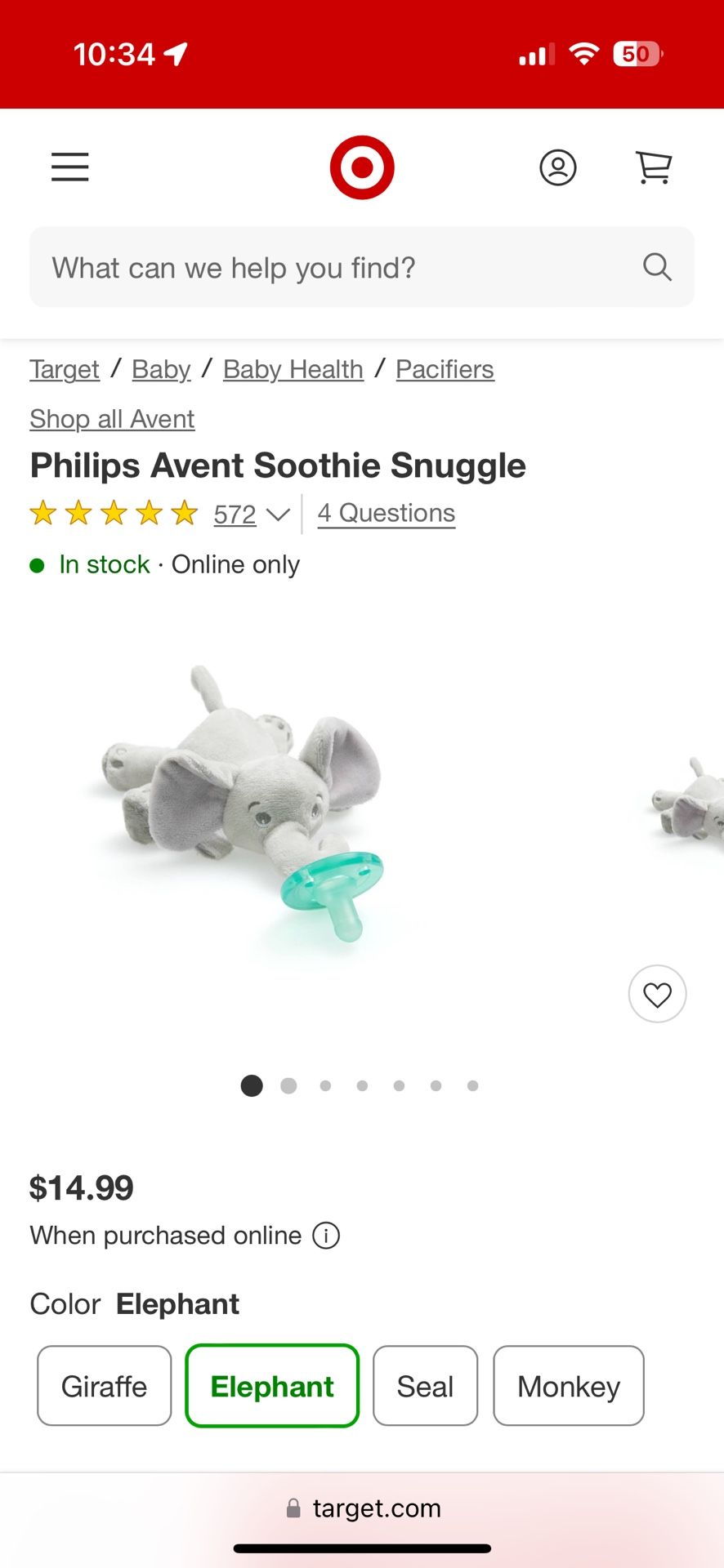 New philips avent soothie snuggle