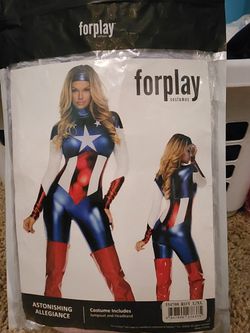 Sexy Halloween costume, Captain America Girl.