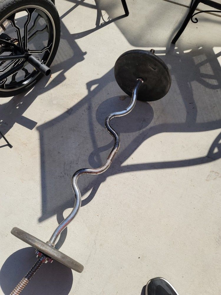 Curl Bar 50 Pd Weights Fir Price Lowballers Will Be Ignored 