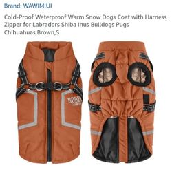 NEW SMALL COLD & WATERPROOF WARM DOG COAT