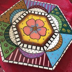Colorful Ceramic Platter/Serving Dish