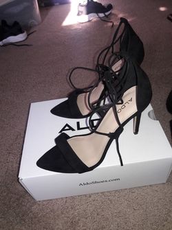 Aldo ankle wrap heels