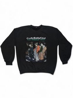 TLC Crazy Sexy Cool World Tour Sweatshirt M Black Rap R&B Graphic Crewneck