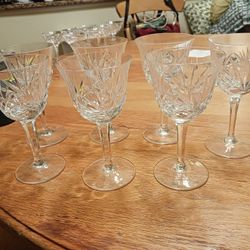 Crystal Wine Glasses Set Of 7