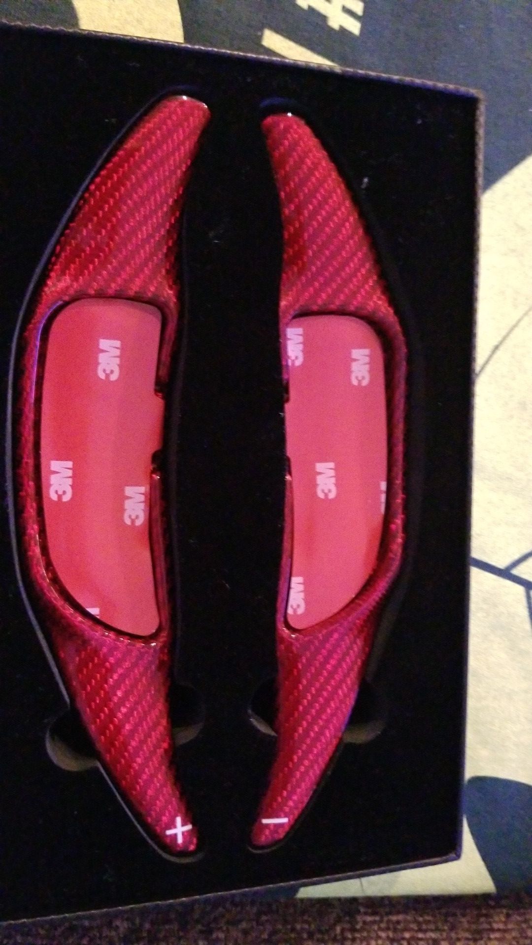 NIB! T-CARBON Red Carbon Fiber Steering Shift Paddles For AMG Mercedes