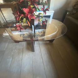 Glass Coffee Table Set 
