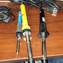 Lot of 3 electrical solder irons, used working  20.00