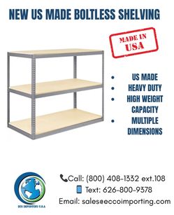 New U.S Made Boltless Shelving