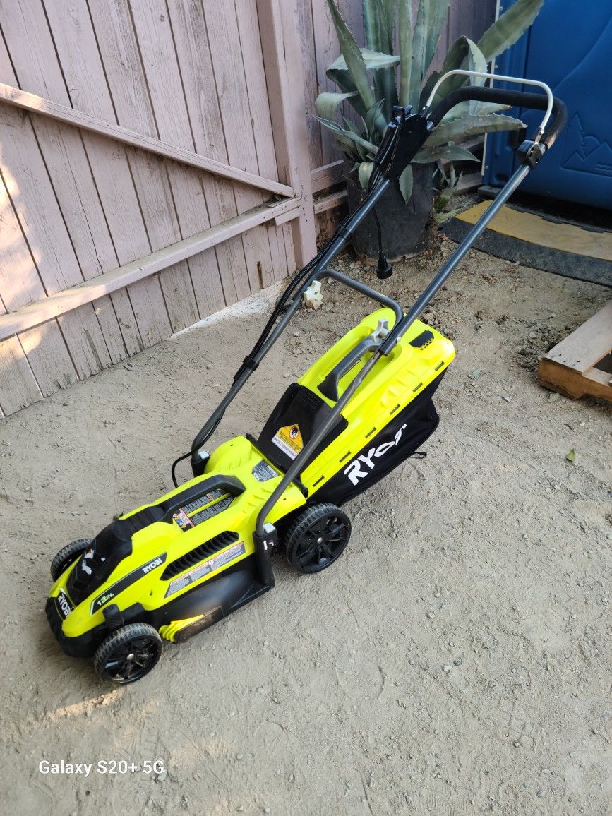 Ryobi 13-in Corded Electric Walk Behind Push Mower