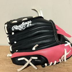 Rawlings Pink & Black Tee Ball Glove PL95PB performance design 10 Inch