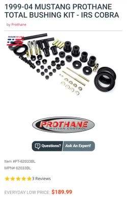 99-04 Mustang cobra complete poly bushing kit