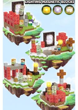 Sky Island Magnetic Cube 200PCS Lighting Effect Strong Magnetic Force Set