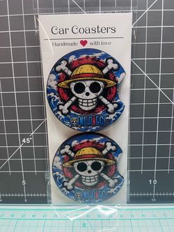 One Piece Handmade Car Coasters Set of 2