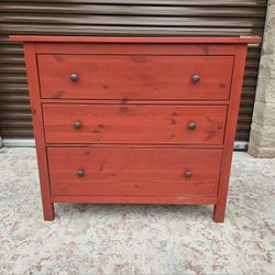 Red Ikea Hemnes Dresser / Chest of Drawers - Delivery Possible