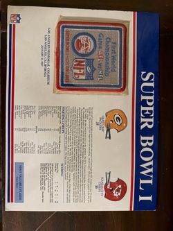 Super Bowl I Collector Page - Packers vs Chiefs 1967 - Willabee & Ward Patch