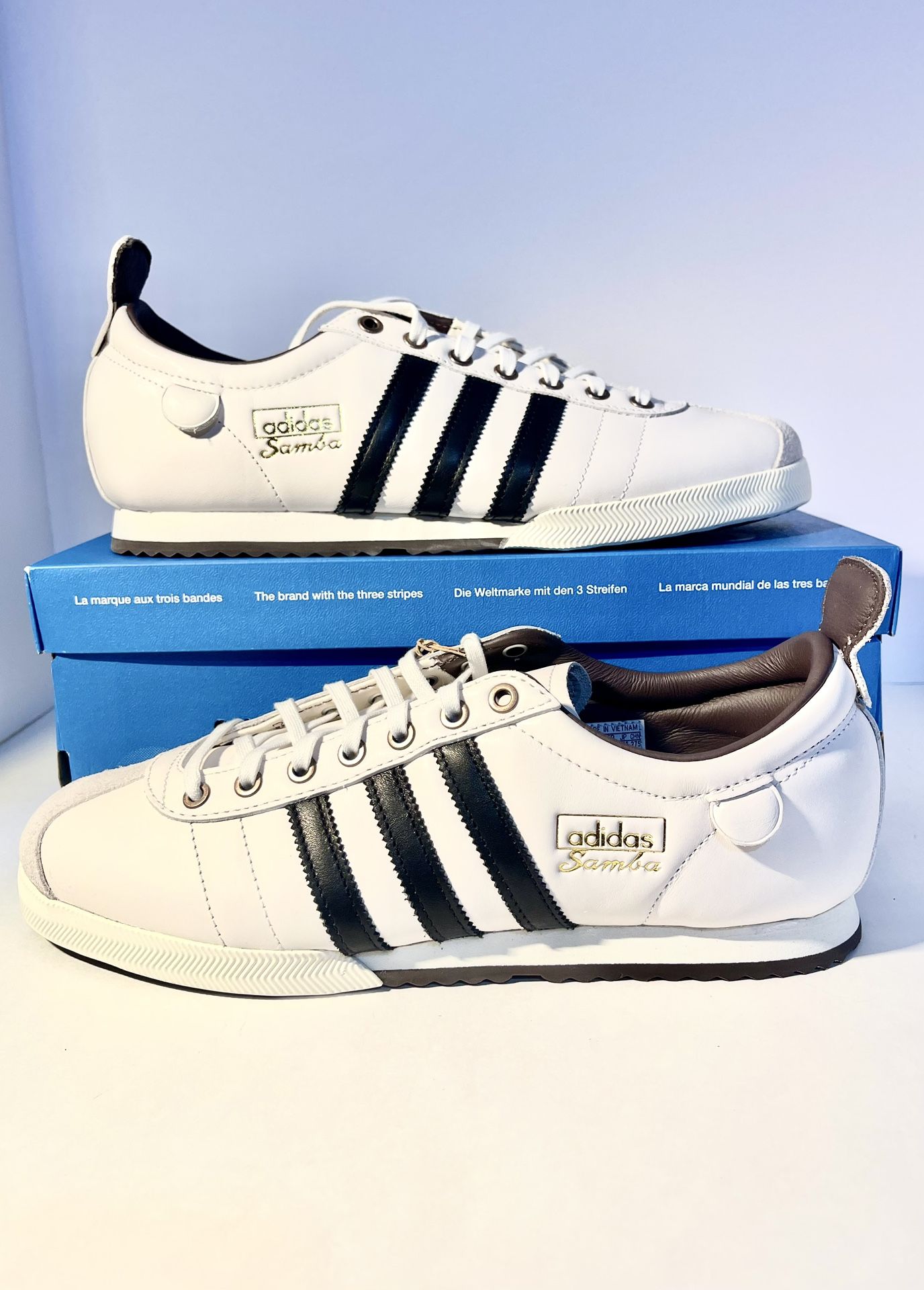 Adidas Samba 62 Cloud White Brown Black Size 10.5 Mens 