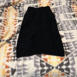 Black Knit Heavy Skirt