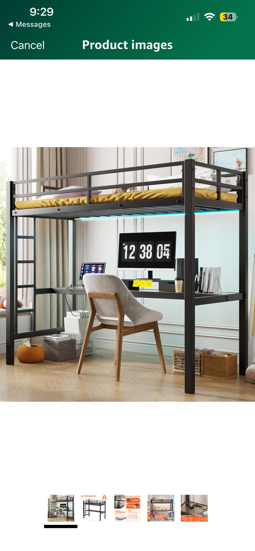 Twin Loft Bed With Desk