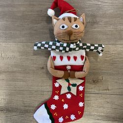 Vintage 3D Cat Stocking