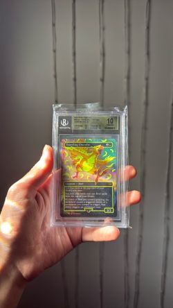 BGS 10 Neon Yellow Traveling Chocobo MTG Magic the Gathering card Final Fantasy