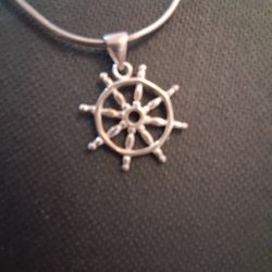 925 Sterling Silver Snake Chain/Chips Wheel