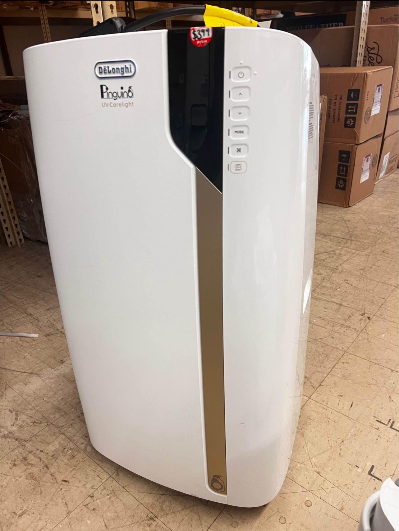 DeLonghi Pinguino 3-in-1 Portable Air Conditioner, 14,000 BTU, 700 SQ/FT, White
