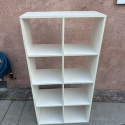 White Book Shelf Organizer