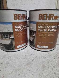Behr Flat Finish Multi-Surface Roof Paint – 2 Gallons