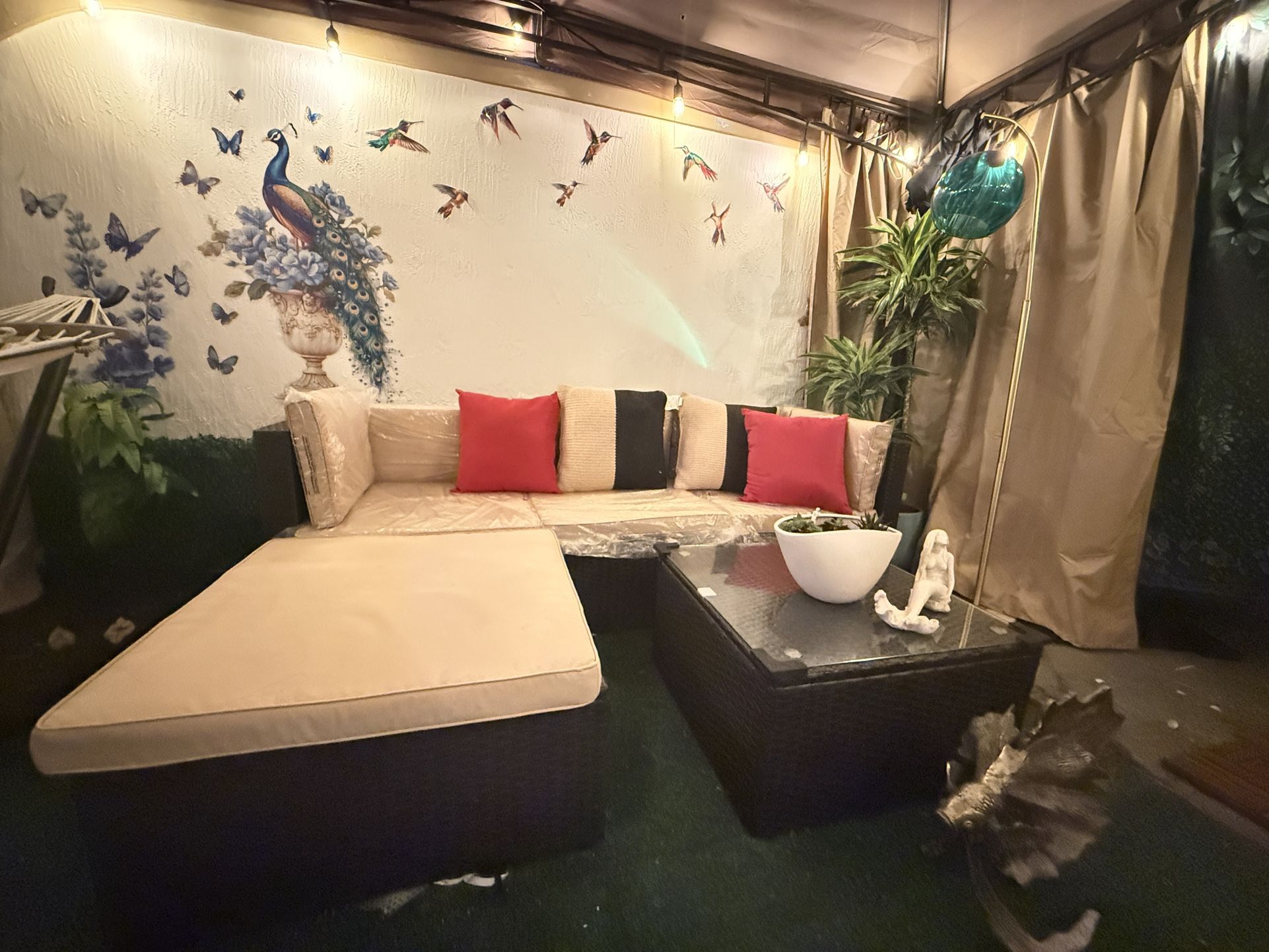 Juego De Sofá Con Sillones Y Mesa Central Outdoor