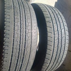275/60/20 SET OF 2 TIRES 65% TREAD DOT 7/22