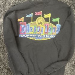Vintage Glow in The Dark Disneyland Sweatshirt - Blaxk