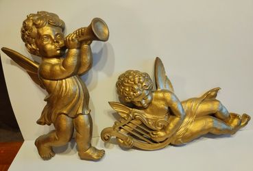 Syroco Hanging Christmas Angel Cherub 
