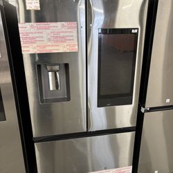 Samsung Stainless Steel Family Hub French Door Refrigerator (minor dents on front)