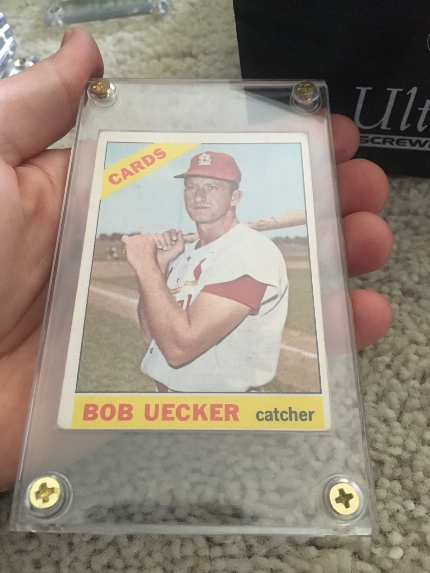 Bob Uecker 1966 Topps St.Louis Cardinals baseball card