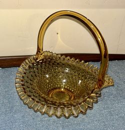 Beautiful, Amber Glass Candy Bowl