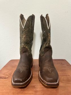 RANK 45 Archer Olive Western Boots Size 7 — NEW Sample Boot Barn