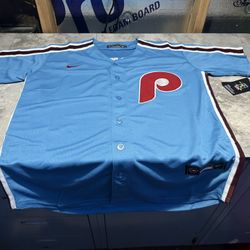 NWT Philadelphia Phillies Powder Blue Trea Turner Jersey Size Medium 